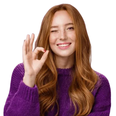 Woman in purple